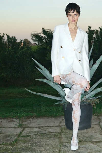 Trasparenze - Semi-blickdichte Feinstrumpfhose mit wunderschönem Damastmuster in Spitzenoptik